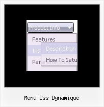 Menu Css Dynamique Menu Html
