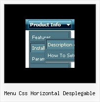 Menu Css Horizontal Desplegable Javascript Mouseover Dropdown