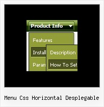 Menu Css Horizontal Desplegable Javascript Tab Html