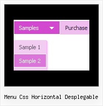 Menu Css Horizontal Desplegable Web Menu Sample