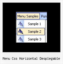 Menu Css Horizontal Desplegable Down Expand Menu