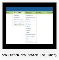 Menu Deroulant Bottom Css Jquery Popupmenu Html