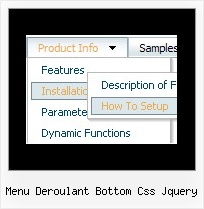 Menu Deroulant Bottom Css Jquery Menu Popup Desplegable