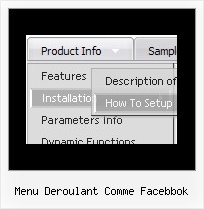 Menu Deroulant Comme Facebbok Horizontal Mouse Over Pull Down Menu