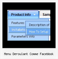 Menu Deroulant Comme Facebbok Menu Website