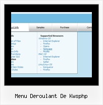 Menu Deroulant De Kwsphp Menu Xml Javascript Popup