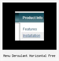 Menu Deroulant Horizontal Free Create Side Bar Html