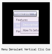 Menu Deroulant Vertical Clic Css Drop Down Menu Html