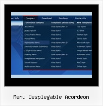 Menu Desplegable Acordeon Javascript Onmouseover Effects