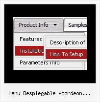 Menu Desplegable Acordeon Javascript Horizontal Pop Up Menus