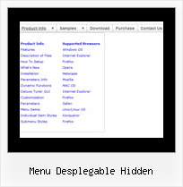 Menu Desplegable Hidden Top Navigation Examples