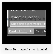 Menu Desplegable Horizontal Slide Menu Interface
