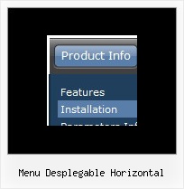 Menu Desplegable Horizontal Web Menu Tool