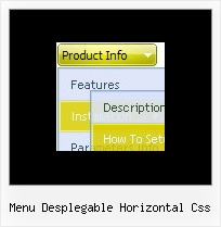 Menu Desplegable Horizontal Css Onmouseover Dropdown Menus