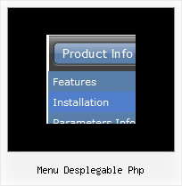 Menu Desplegable Php Roll Down Menu