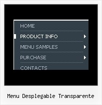 Menu Desplegable Transparente Cascading Menus Javascript