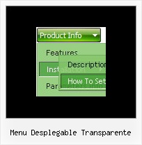 Menu Desplegable Transparente Pop Up Menu Position