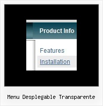Menu Desplegable Transparente Dhtml Menu Cool