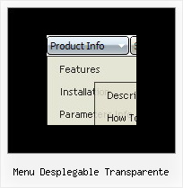 Menu Desplegable Transparente Menu In Frames