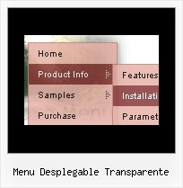 Menu Desplegable Transparente Fade Frame Html