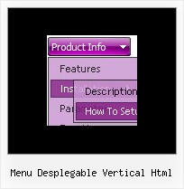 Menu Desplegable Vertical Html Html Code For Horizontal Drop Down Menu