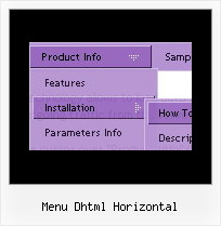 Menu Dhtml Horizontal Style Toolbar Javascript
