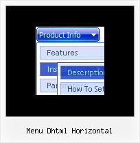 Menu Dhtml Horizontal Javascript Parameters