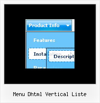 Menu Dhtml Vertical Liste Top Bar Menu Mouseover