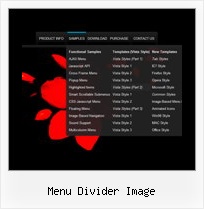 Menu Divider Image Floating Javascript Navigation