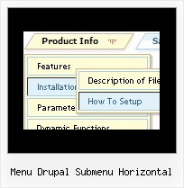 Menu Drupal Submenu Horizontal Static Menu