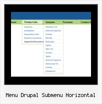 Menu Drupal Submenu Horizontal Collapsible Menu Example