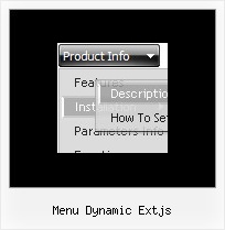 Menu Dynamic Extjs Links That Drop Down Javascript