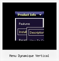 Menu Dynamique Vertical Javascript Mouseover Menu Text