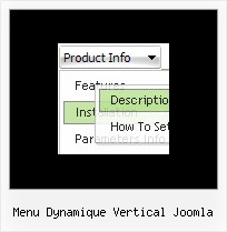 Menu Dynamique Vertical Joomla Web Menu Sample