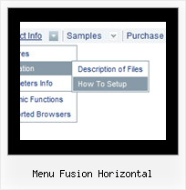 Menu Fusion Horizontal Javascript Popup Mouse Over Menu