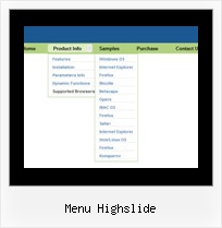 Menu Highslide Menus