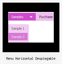 Menu Horizontal Desplegable Menu Pour Site Web