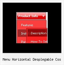 Menu Horizontal Desplegable Css Frame Menu Css