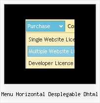 Menu Horizontal Desplegable Dhtml Sample For Popup Menu By Jscript
