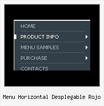 Menu Horizontal Desplegable Rojo Javascript Windows Start Menu