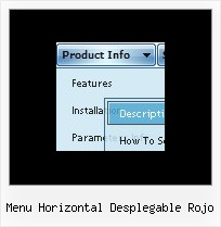 Menu Horizontal Desplegable Rojo Html Simple Vertical Submenu