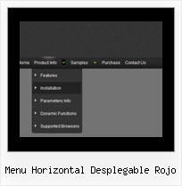 Menu Horizontal Desplegable Rojo Dhtml Navigation