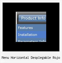 Menu Horizontal Desplegable Rojo Menu Dhtml Image