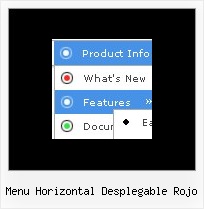 Menu Horizontal Desplegable Rojo Menu Creator Dhtml