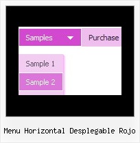 Menu Horizontal Desplegable Rojo Create Vertical Menubar Javascript