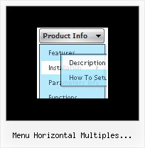 Menu Horizontal Multiples Submenus Flash Download Web Page Menus