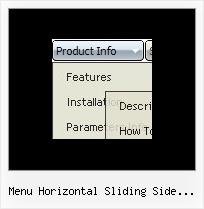 Menu Horizontal Sliding Side Ejemplo Drop Down Menu Rollover