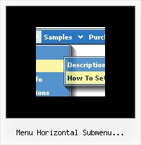 Menu Horizontal Submenu Javascript Html Example Expanding