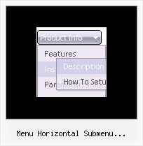 Menu Horizontal Submenu Javascript Html Example Html Drop Down Horizontal Bar