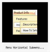Menu Horizontal Submenu Javascript Html Example Javascript Drop Down Menus Rollover